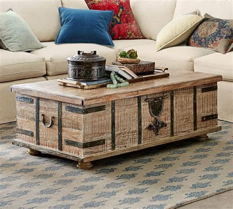 pottery barn trunk coffee table